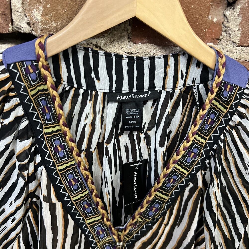 Ashley Stewart NWT Plus Size Womens Animal Print 14/16 - Picture 2 of 3